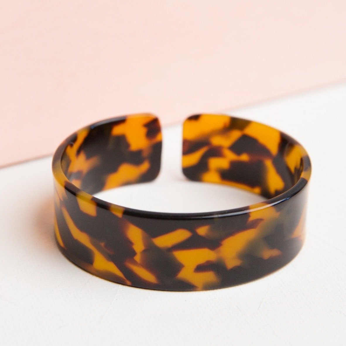 Tortoise Resin Cuff Bracelet - Bracelets - Nail Polish at Beyond Polish