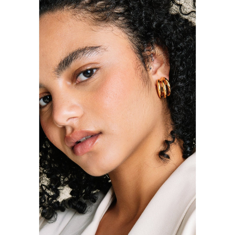 Triple Hoop Earrings - Earrings - Nail Polish at Beyond Polish