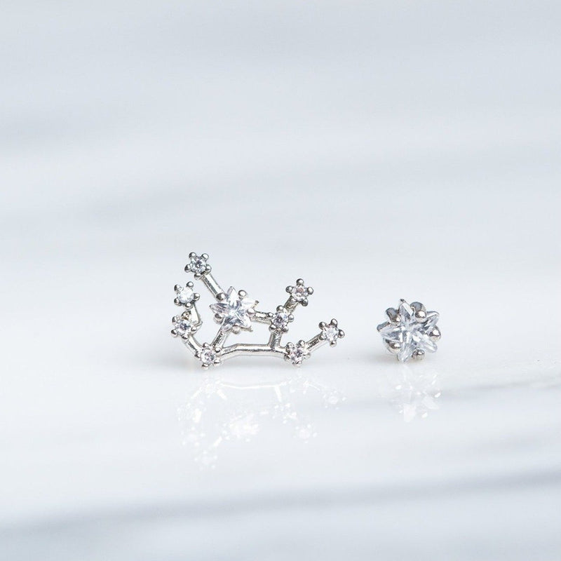 Virgo 24k White Gold Plated Studs - Earrings - Nail Polish at Beyond Polish