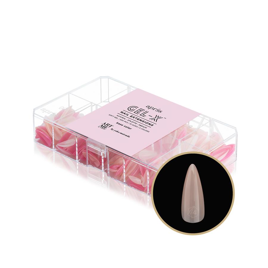 apres - ArtMe by Yoko x Apres Gel-X Tips - Base Color - Natural Stiletto Medium - Nail Extensions - Nail Polish at Beyond Polish