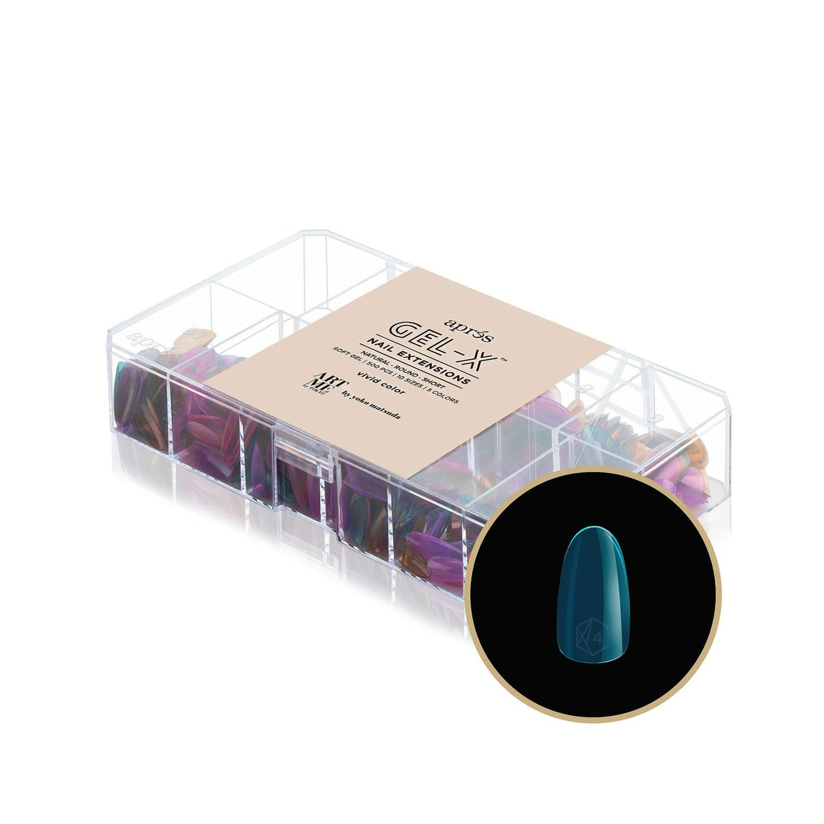 apres - ArtMe by Yoko x Apres Gel-X Tips - Vivid Color - Natural Round Short - Nail Extensions - Nail Polish at Beyond Polish