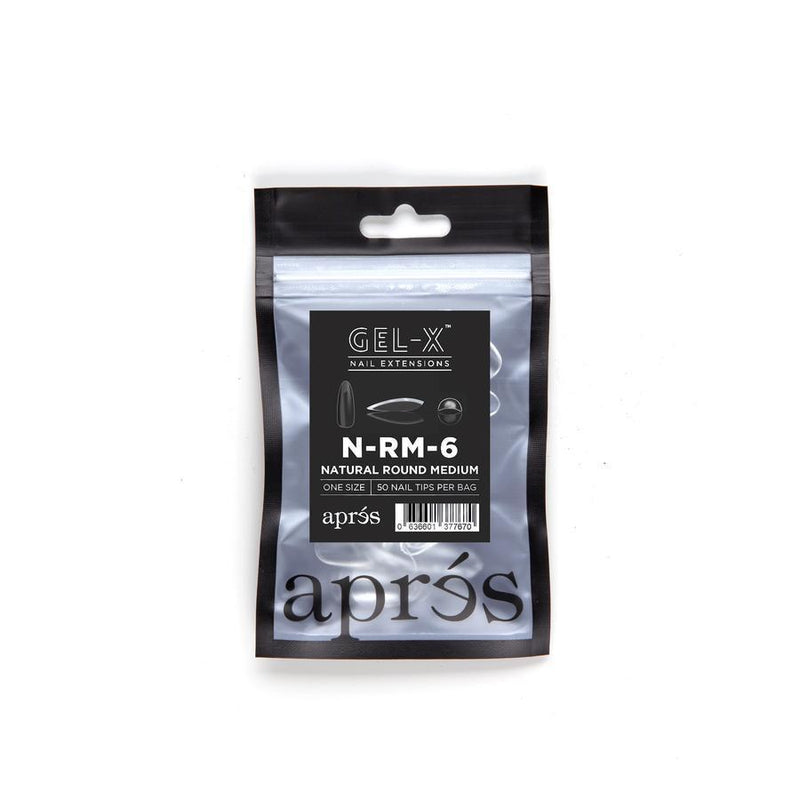 apres - Gel-X Refill Bags - Natural Round Medium Size 6 (50 pcs) - Nail Extensions - Nail Polish at Beyond Polish