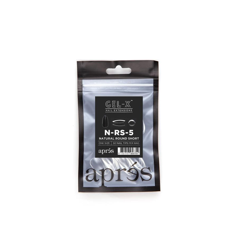 apres - Gel-X Refill Bags - Natural Round Short Size 5 (50 pcs) - Nail Extensions - Nail Polish at Beyond Polish
