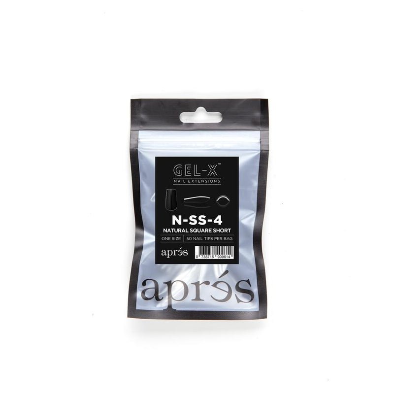 apres - Gel-X Refill Bags - Natural Square Short Size 4 (50 pcs) - Nail Extensions - Nail Polish at Beyond Polish