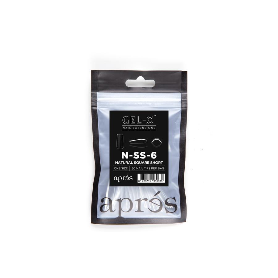 apres - Gel-X Refill Bags - Natural Square Short Size 6 (50 pcs) - Nail Extensions - Nail Polish at Beyond Polish