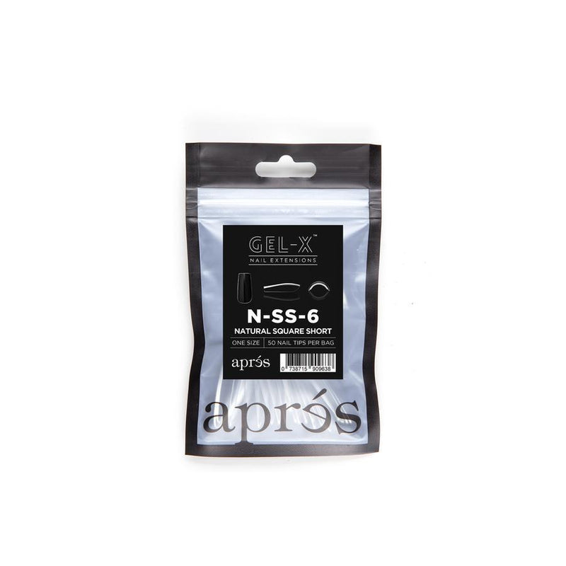 apres - Gel-X Refill Bags - Natural Square Short Size 6 (50 pcs) - Nail Extensions - Nail Polish at Beyond Polish