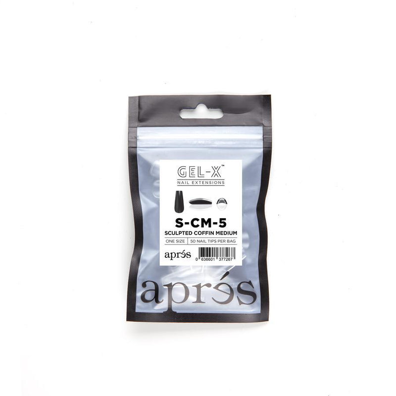 apres - Gel-X Refill Bags - Sculpted Coffin Medium Size 5 (50 pcs) - Nail Extensions - Nail Polish at Beyond Polish