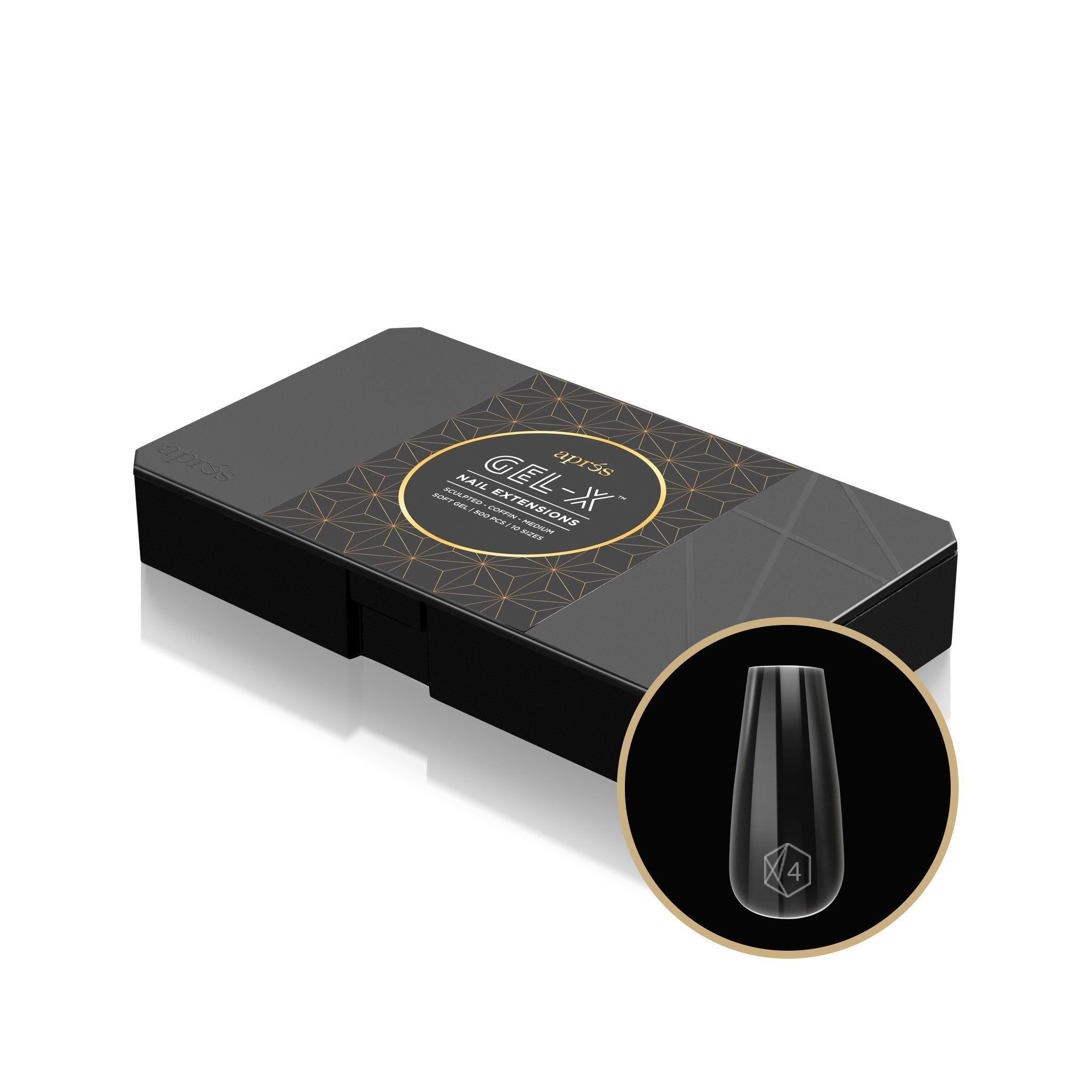 apres - Gel-X Tips - Sculpted Coffin Medium (500 pcs) - Nail Extensions - Nail Polish at Beyond Polish