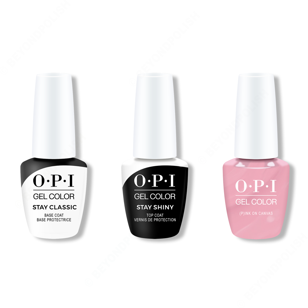 OPI - GelColor Combo - Stay Classic Base, Shiny Top & (P)Ink on Canvas - Gel Polish - Nail Polish at Beyond Polish