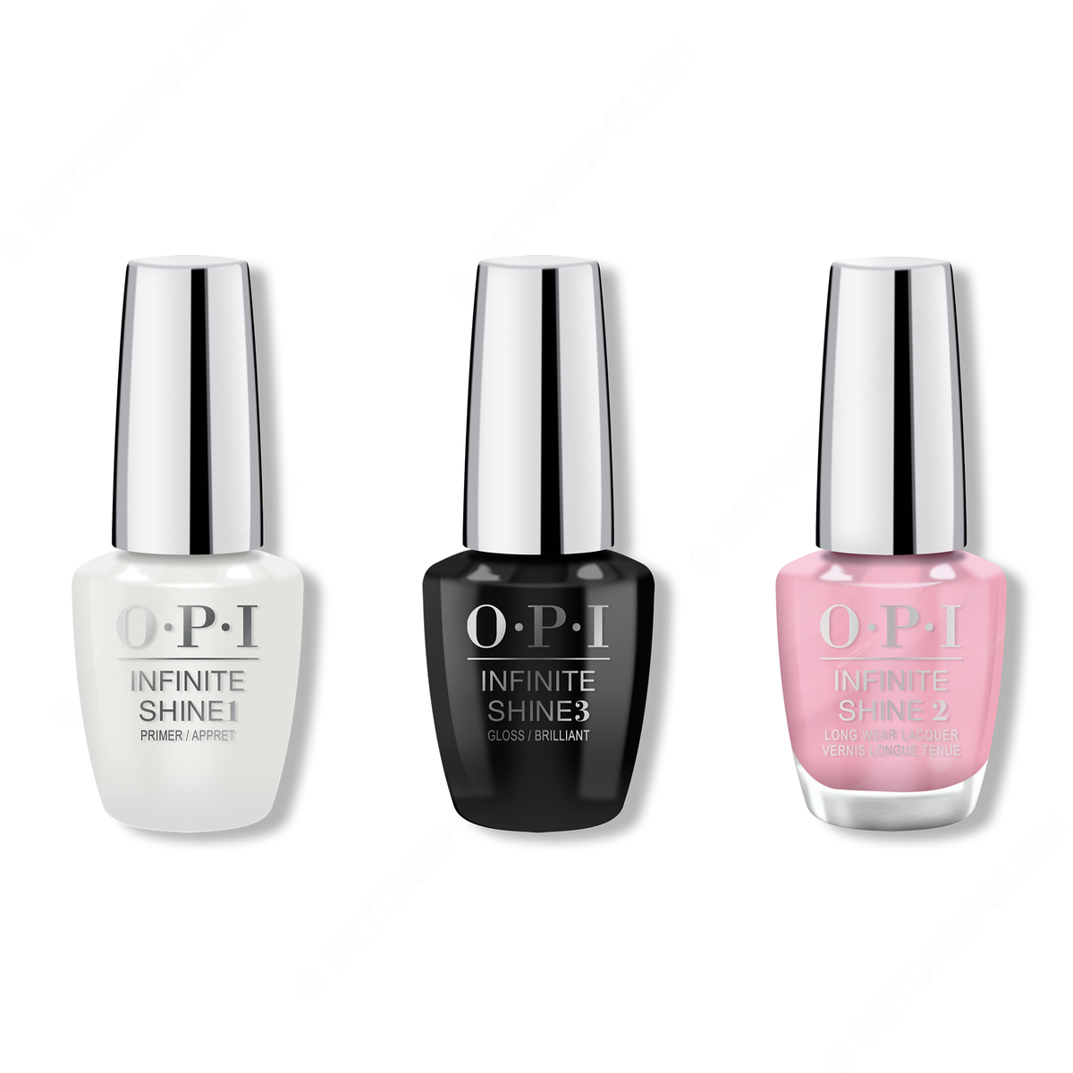 OPI - Infinite Shine Combo - Base, Top & (P)Ink on Canvas - Nail Lacquer - Nail Polish at Beyond Polish