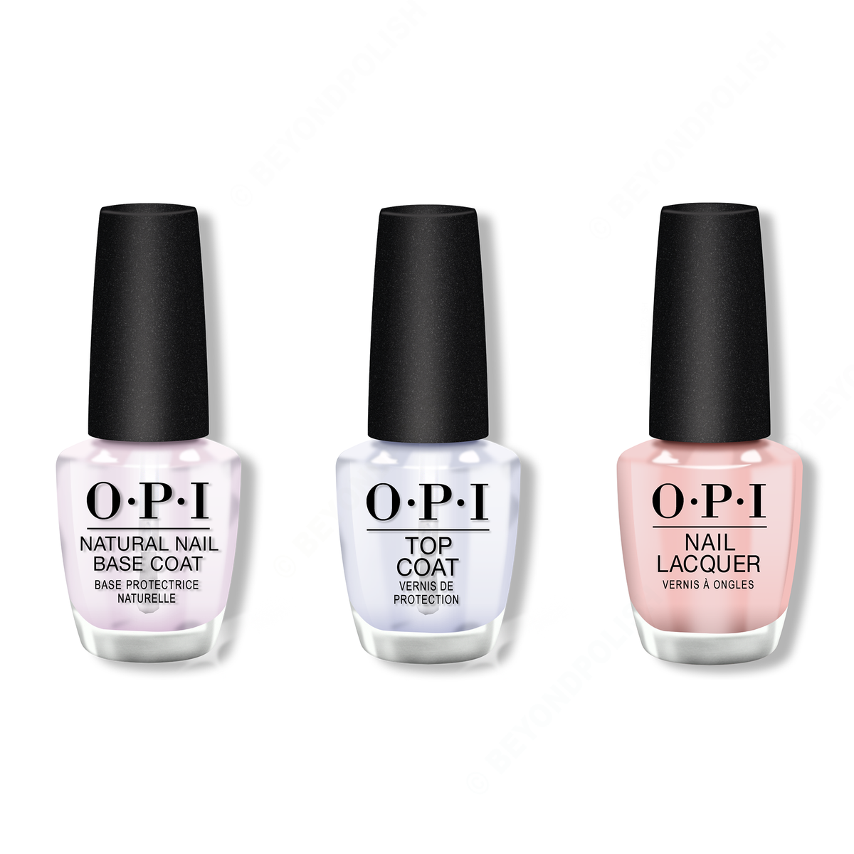 OPI - Nail Lacquer Combo - Base, Top & Passion 0.5 oz - #NLH19 - Nail Lacquer - Nail Polish at Beyond Polish
