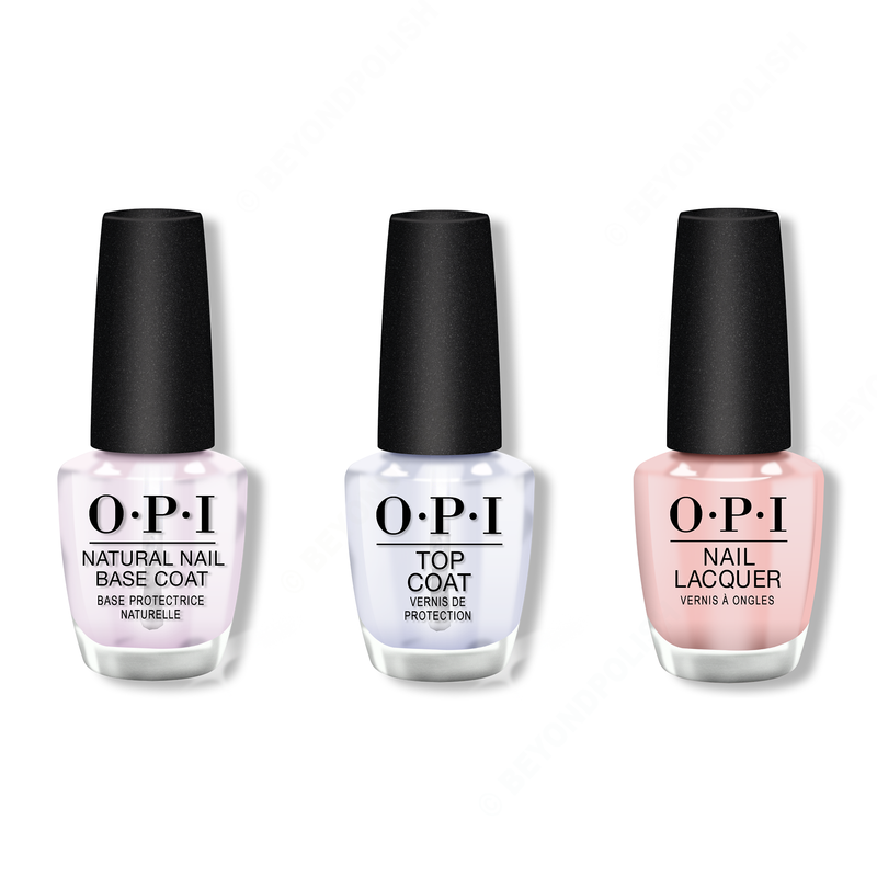 OPI - Nail Lacquer Combo - Base, Top & Passion 0.5 oz - #NLH19 - Nail Lacquer - Nail Polish at Beyond Polish