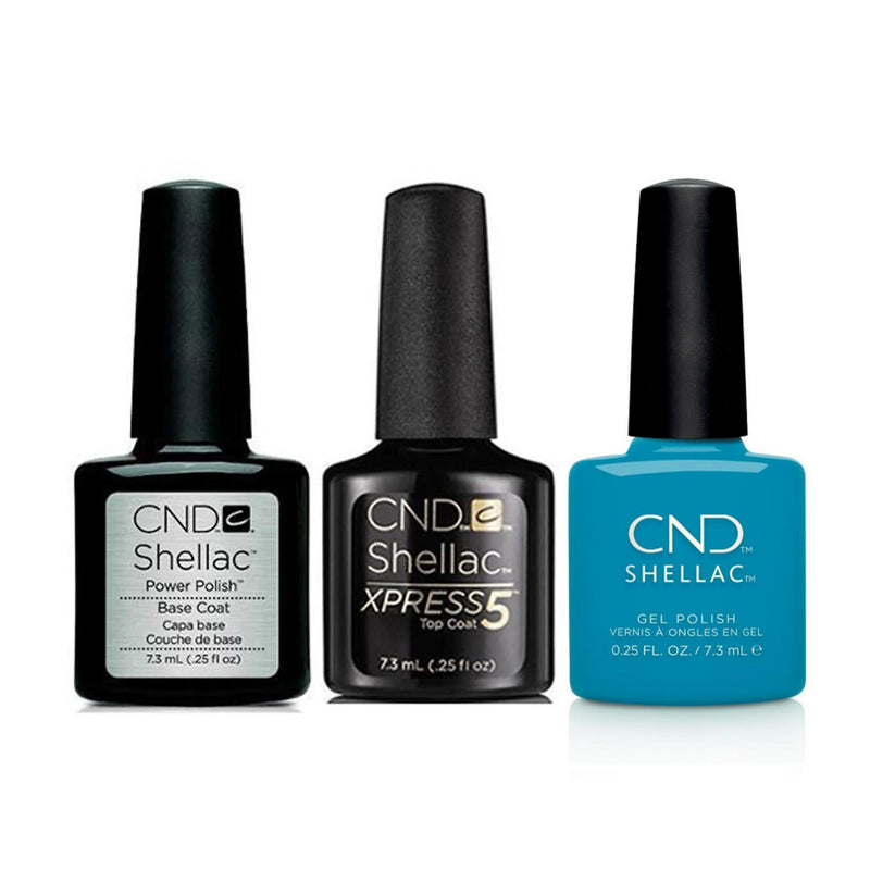 CND - Shellac Xpress5 Combo - Base, Top & Boats & Bikinis (0.25 oz) - Gel Polish - Nail Polish at Beyond Polish