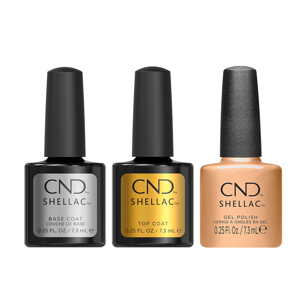 CND - Shellac Combo - Base, Top & It's Getting Golder - Gel Polish - Nail Polish at Beyond Polish
