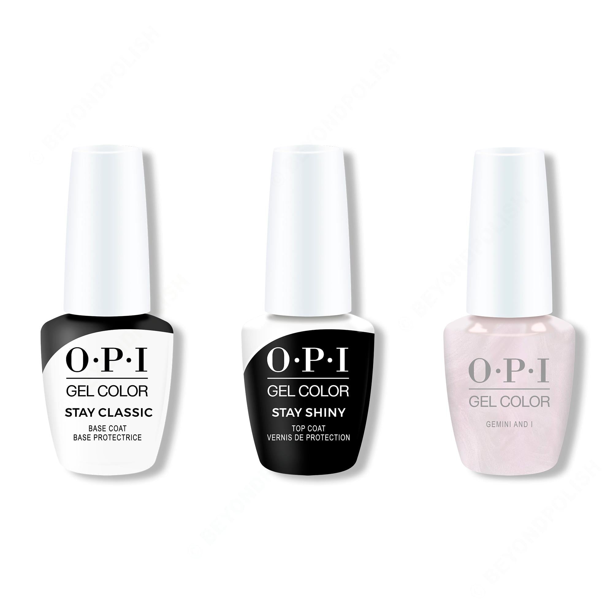 OPI - GelColor Combo - Stay Classic Base, Shiny Top & Gemini And I - Gel Polish - Nail Polish at Beyond Polish
