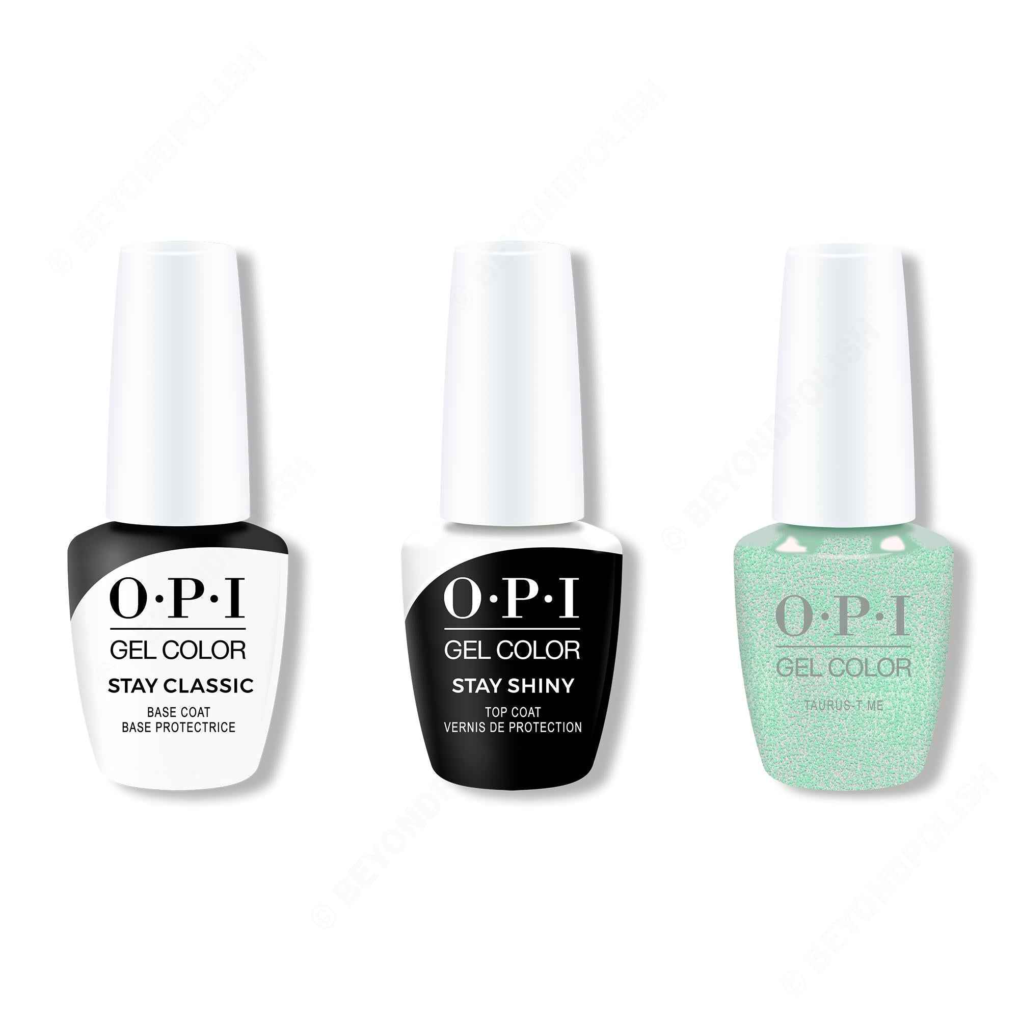 OPI - GelColor Combo - Stay Classic Base, Shiny Top & Taurus-t Me - Gel Polish - Nail Polish at Beyond Polish