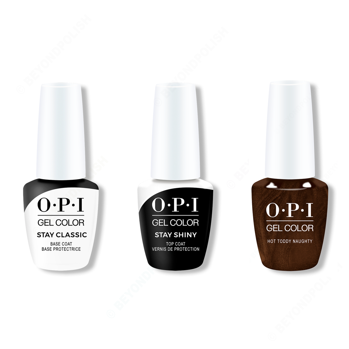 OPI - GelColor Combo - Stay Classic Base, Shiny Top & Hot Toddy Naughty - Gel Polish - Nail Polish at Beyond Polish