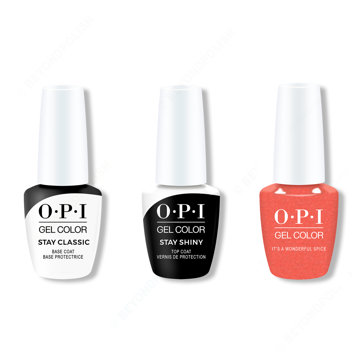 OPI - GelColor Combo - Stay Classic Base, Shiny Top & It's a Wonderful Spice - Gel Polish - Nail Polish at Beyond Polish