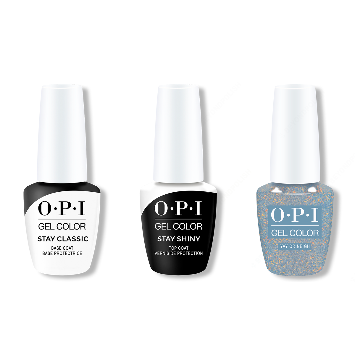 OPI - GelColor Combo - Stay Classic Base, Shiny Top & Yay or Neigh - Gel Polish - Nail Polish at Beyond Polish