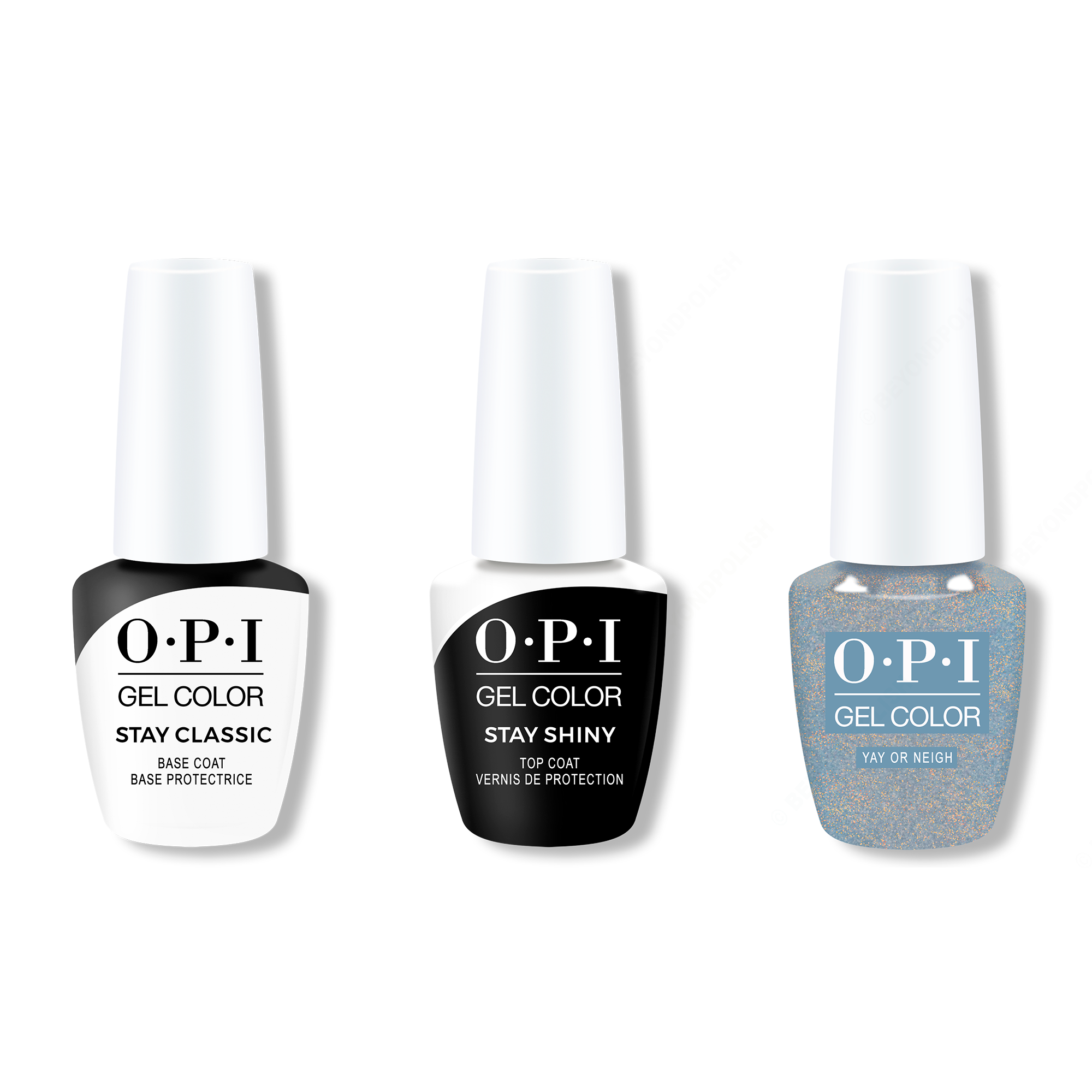 OPI - GelColor Combo - Stay Classic Base, Shiny Top & Yay or Neigh - Gel Polish - Nail Polish at Beyond Polish