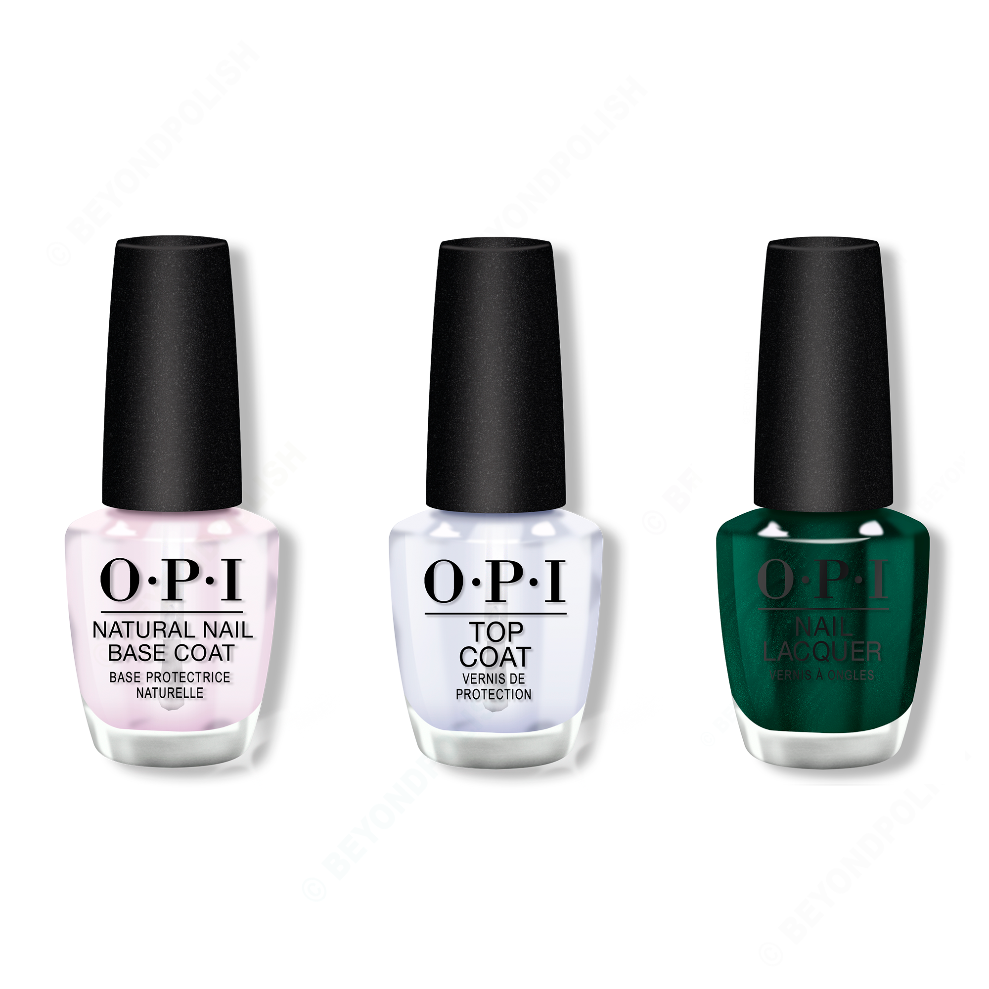 OPI - Nail Lacquer Combo - Base, Top & Peppermint Bark and Bite - Nail Lacquer - Nail Polish at Beyond Polish
