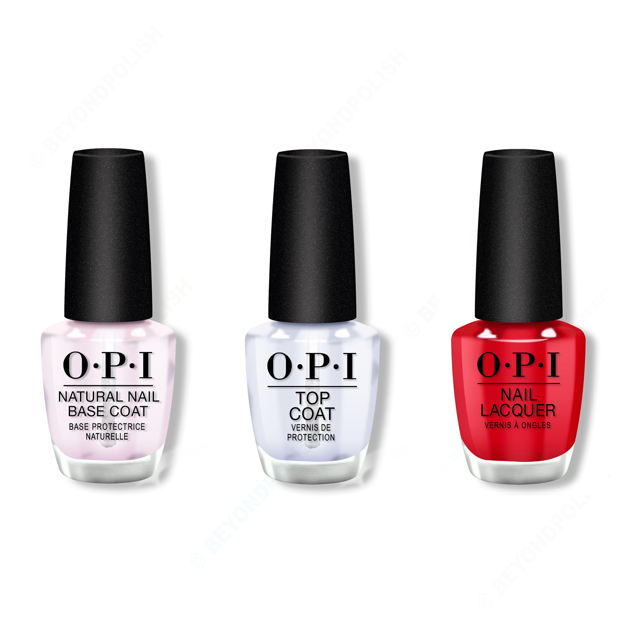 OPI - Nail Lacquer Combo - Base, Top & Rebel With A Clause - Nail Lacquer - Nail Polish at Beyond Polish