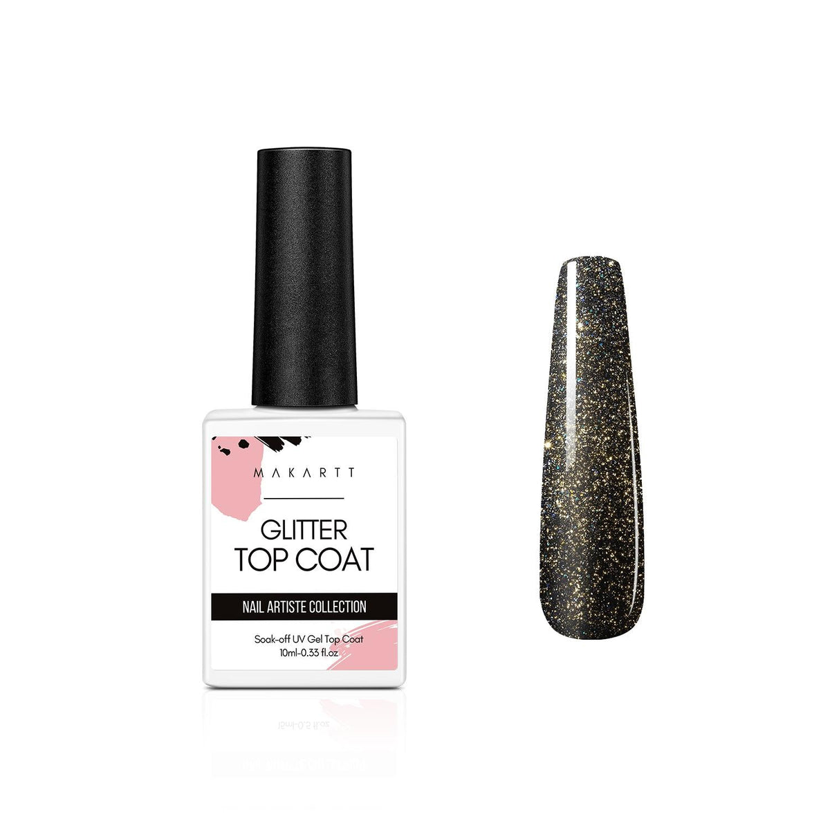 Makartt - Gel - Champagne Glitter Top Coat - Gel Polish - Nail Polish at Beyond Polish