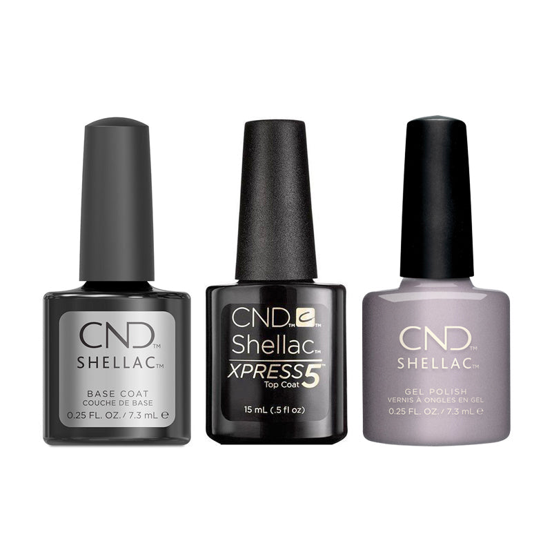 CND - Shellac Xpress5 Combo - Base, Top & Steel Kisses (0.25 oz) - Gel Polish - Nail Polish at Beyond Polish