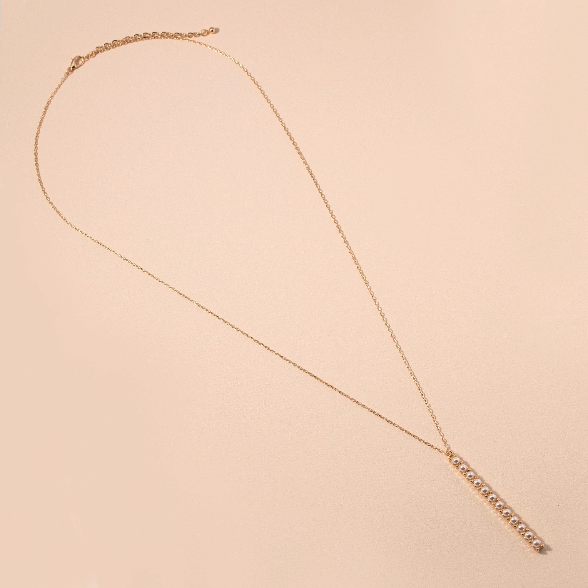 Pearl Bar Pendant Necklace - Necklaces - Nail Polish at Beyond Polish