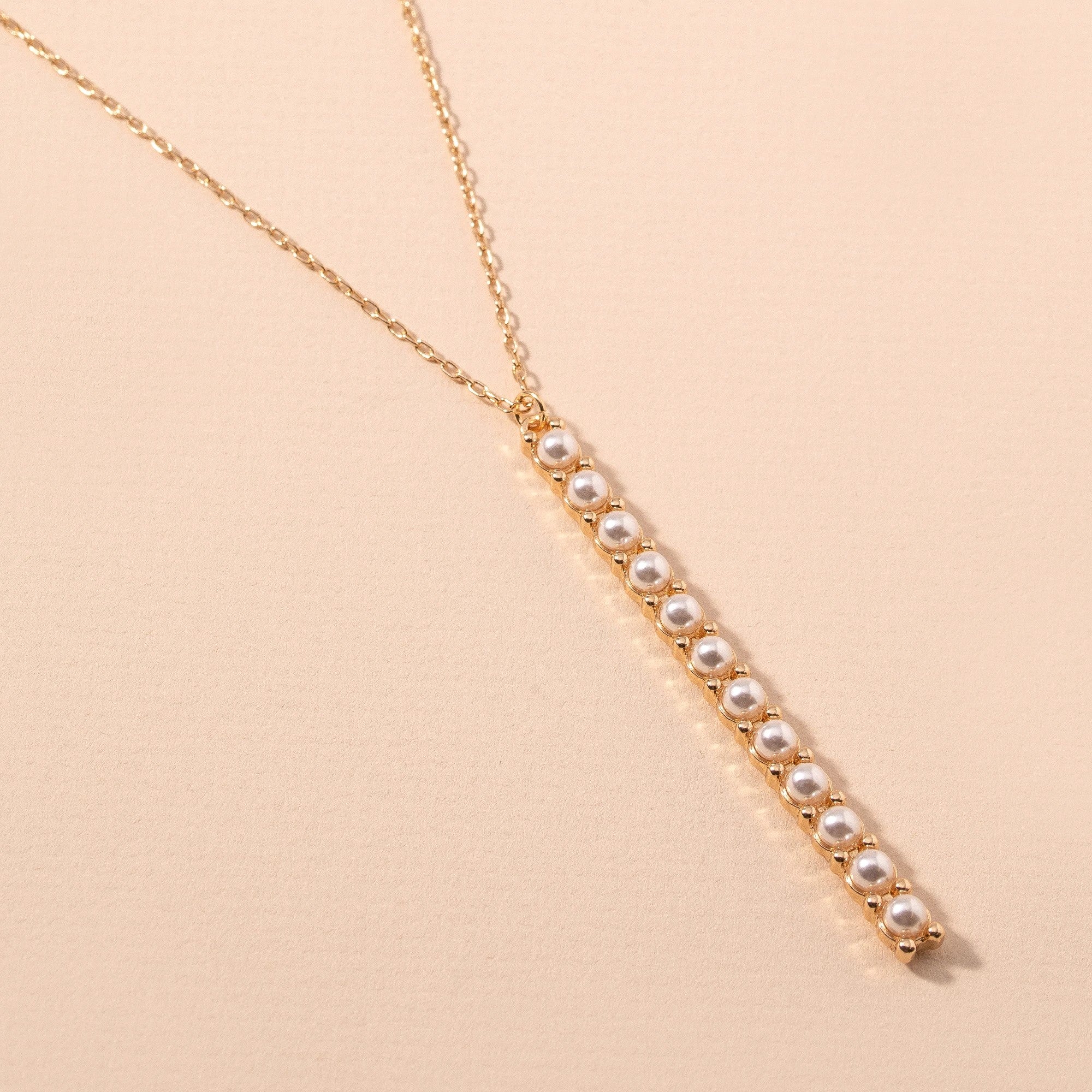Pearl Bar Pendant Necklace - Necklaces - Nail Polish at Beyond Polish