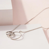 Simple O Rings Linked Short Necklace - Necklaces - Nail Polish at Beyond Polish
