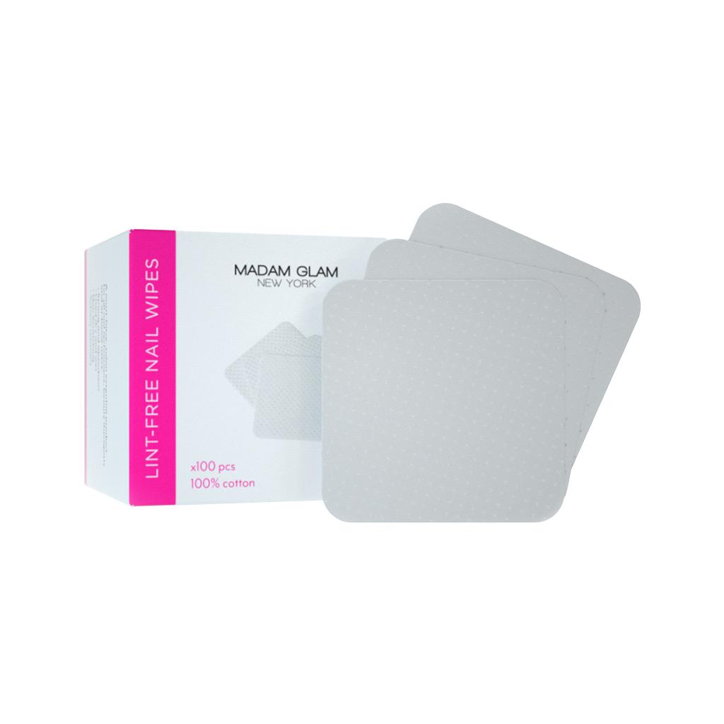 Madam Glam - Tools - Lint-Free Nail Wipes - 100 pcs - Manicure & Pedicure Tools - Nail Polish at Beyond Polish