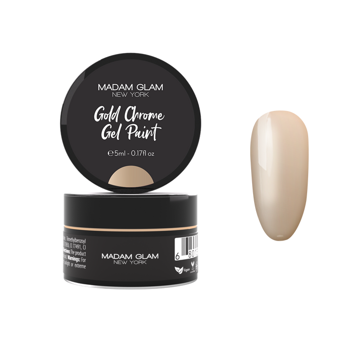 Madam Glam - Gold Chrome Gel Paint - Gel Polish - Nail Polish at Beyond Polish