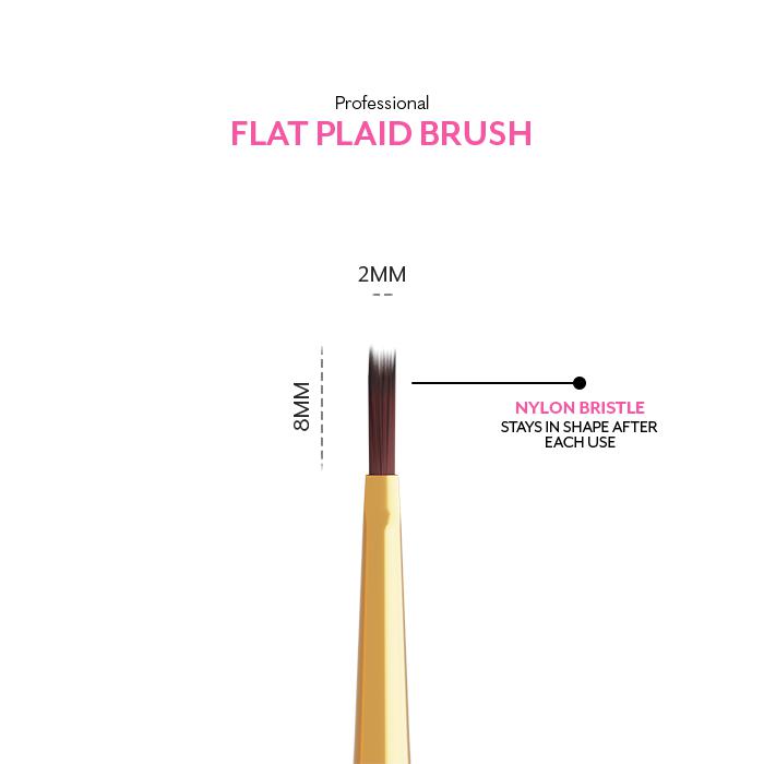 Madam Glam - Tools - Professional Flat Plaid Nail Brush - Manicure & Pedicure Tools - Nail Polish at Beyond Polish