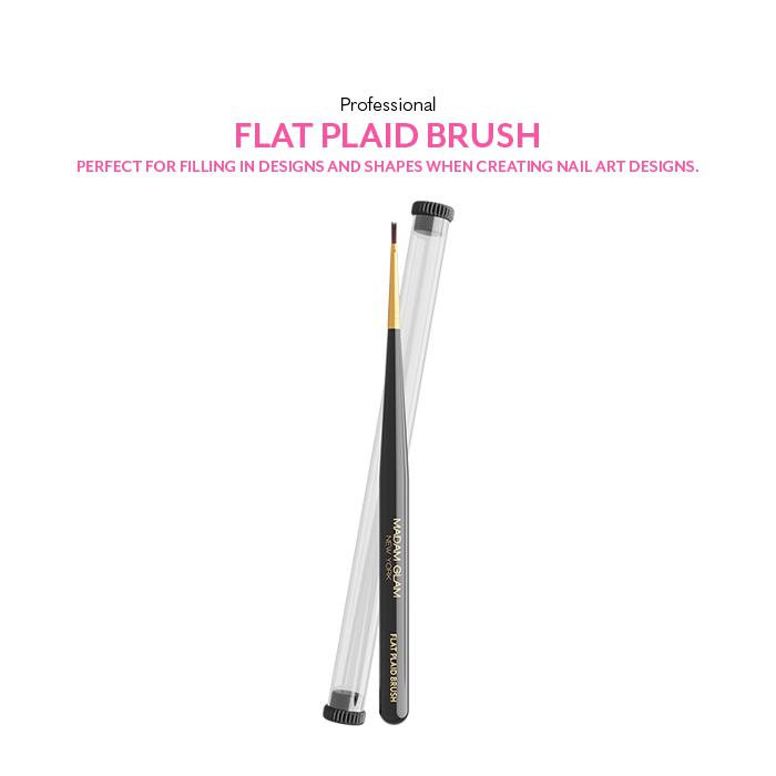 Madam Glam - Tools - Professional Flat Plaid Nail Brush - Manicure & Pedicure Tools - Nail Polish at Beyond Polish