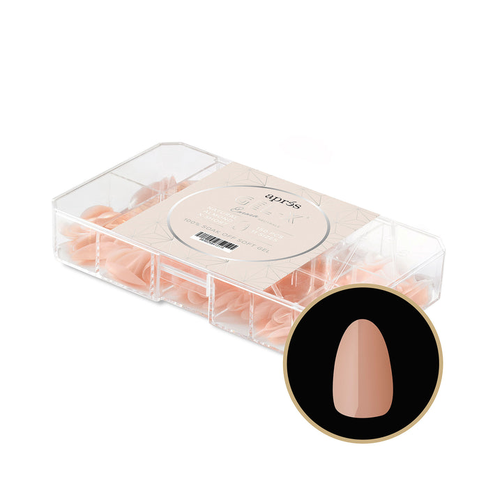 apres - Neutrals Gel-X Tips 2.0 - Emma Natural Almond Extra Short (150 pcs) - Nail Extensions - Nail Polish at Beyond Polish