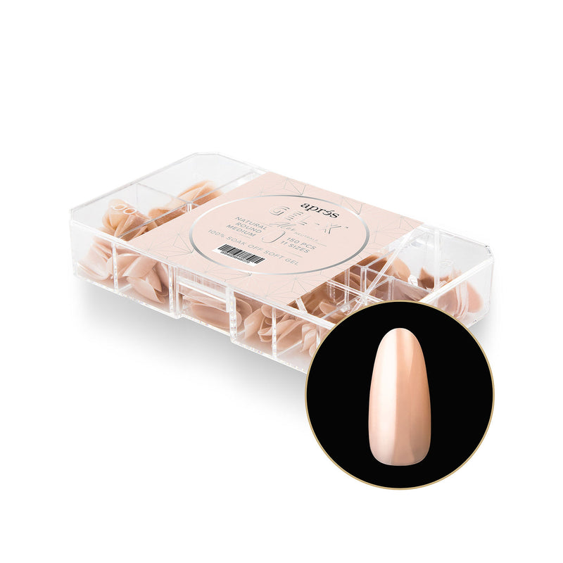 Apres - Neutrals Gel-X Tips - Alex Round Medium (150 pcs) - Nail Extensions - Nail Polish at Beyond Polish