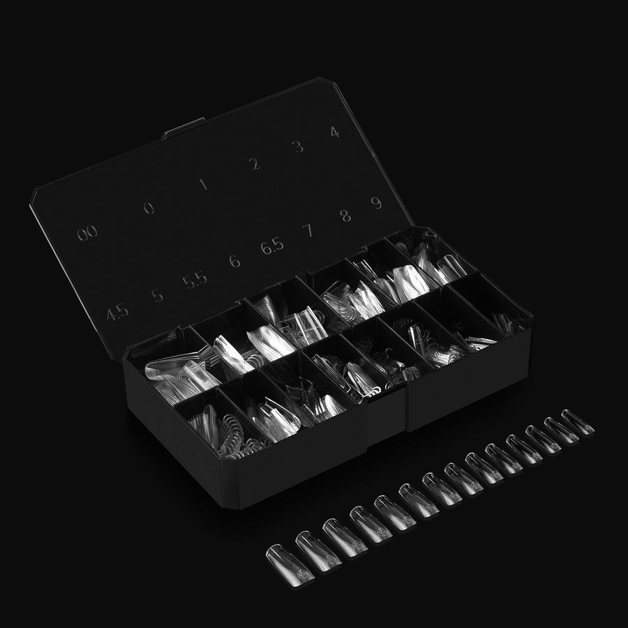 apres - Gel-X Tips 2.0 - Natural Square Long (600 pcs) - Nail Extensions - Nail Polish at Beyond Polish