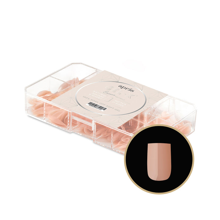 apres - Neutrals Gel-X Tips 2.0 - Emma Natural Square Extra Short (150 pcs) - Nail Extensions - Nail Polish at Beyond Polish