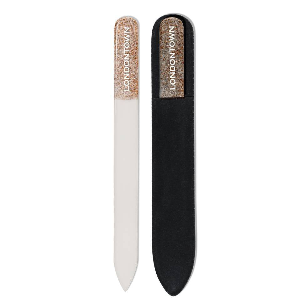 Londontown - Gold Glitter Glass Nail File - Manicure & Pedicure Tools - Nail Polish at Beyond Polish