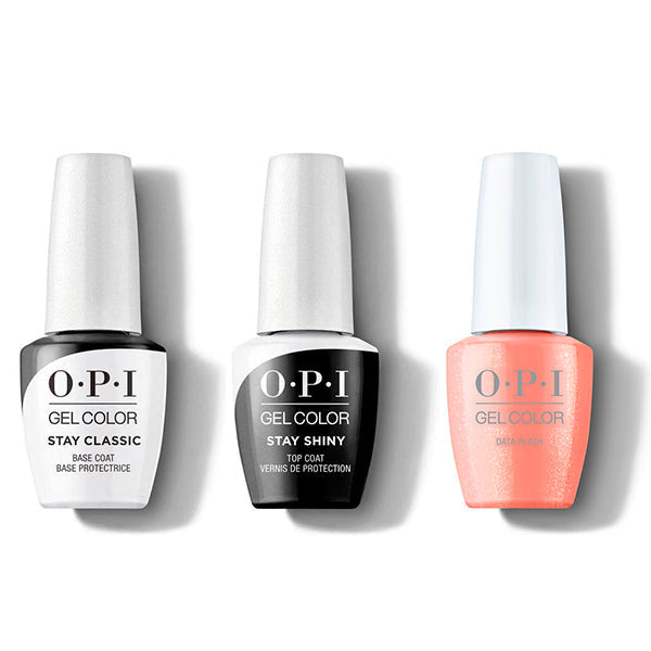 OPI - GelColor Combo - Stay Classic Base, Shiny Top & Data Peach - Gel Polish - Nail Polish at Beyond Polish