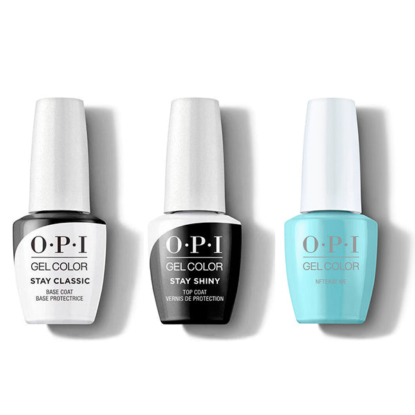 OPI - GelColor Combo - Stay Classic Base, Shiny Top & NFTease Me - Gel Polish - Nail Polish at Beyond Polish