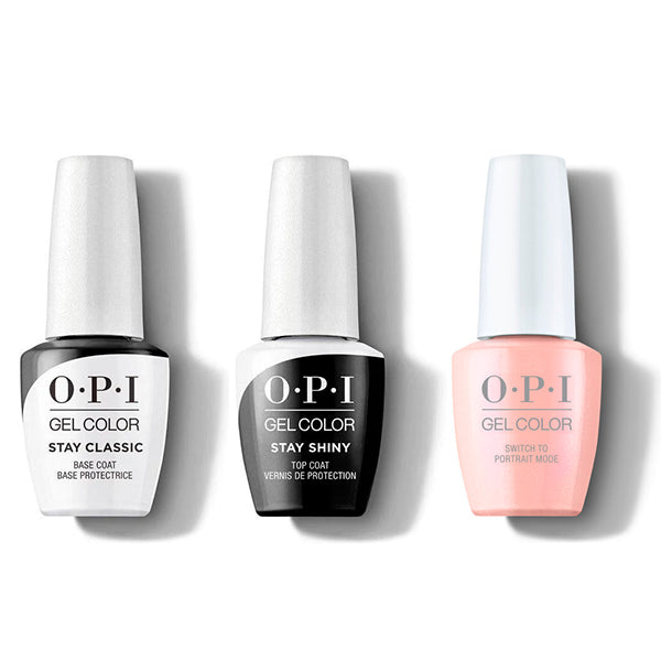 OPI - GelColor Combo - Stay Classic Base, Shiny Top & Switch To Portrait Mode - Gel Polish - Nail Polish at Beyond Polish