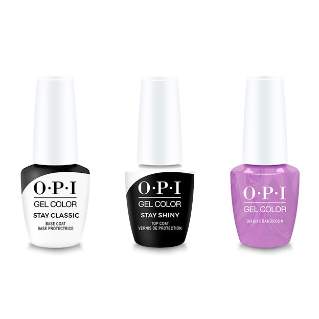 OPI - GelColor Combo - Stay Classic Base, Shiny Top & Bikini Boardroom - Gel Polish - Nail Polish at Beyond Polish