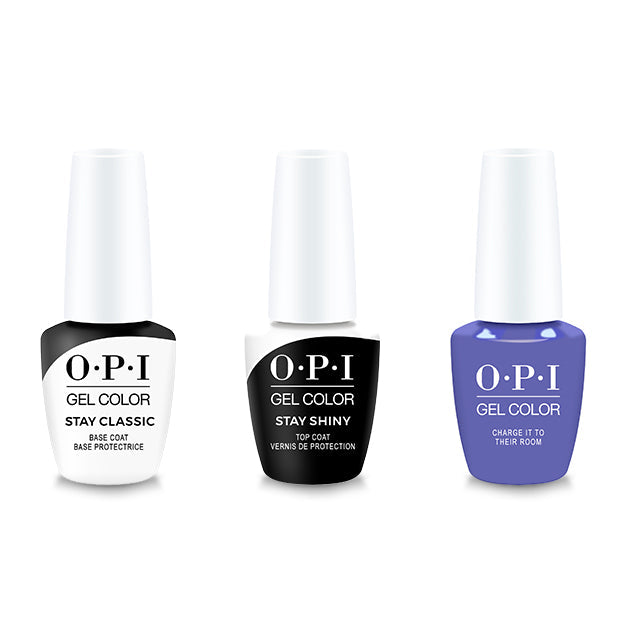 OPI - GelColor Combo - Stay Classic Base, Shiny Top & Charge It To Their Room - Gel Polish - Nail Polish at Beyond Polish