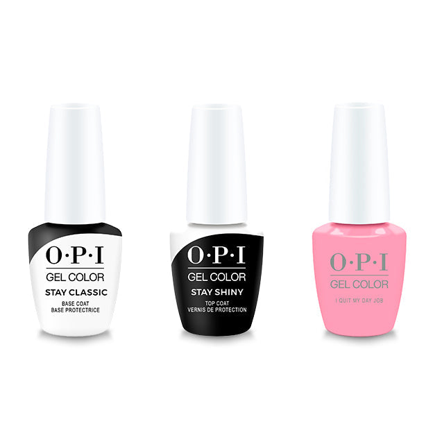 OPI - GelColor Combo - Stay Classic Base, Shiny Top & I Quit My Day Job - Gel Polish - Nail Polish at Beyond Polish