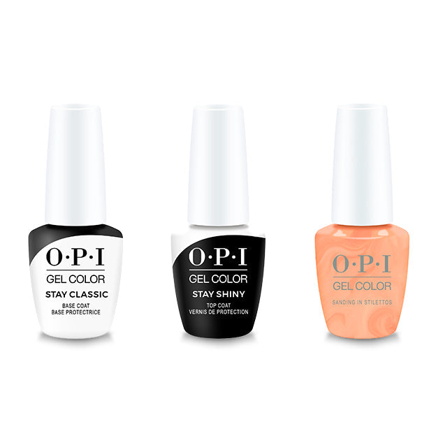 OPI - GelColor Combo - Stay Classic Base, Shiny Top & Sanding In Stilettos - Gel Polish - Nail Polish at Beyond Polish