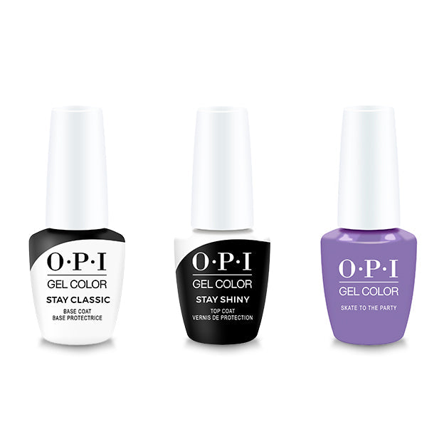 OPI - GelColor Combo - Stay Classic Base, Shiny Top & Skate to the Party - Gel Polish - Nail Polish at Beyond Polish