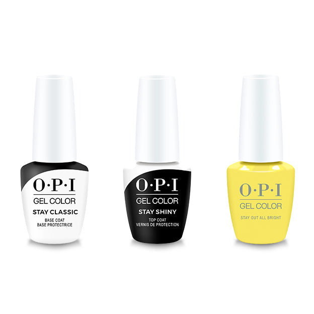 OPI - GelColor Combo - Stay Classic Base, Shiny Top & Stay Out All Bright - Gel Polish - Nail Polish at Beyond Polish