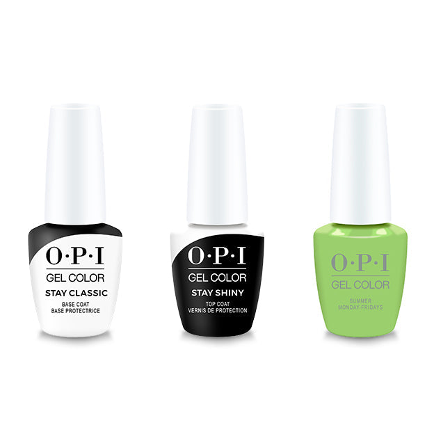 OPI - GelColor Combo - Stay Classic Base, Shiny Top & Summer Monday-Fridays - Gel Polish - Nail Polish at Beyond Polish